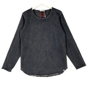 New Mods London Men US L Large 100% Cotton Sweatshirt Long Sleeve Gray Sweater